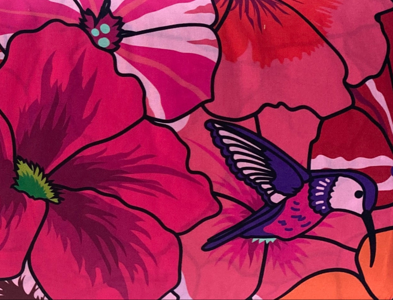 107"/108" Wide Red Large Print Botanic Blast Collection by Sew Yeah Quilting for Riley Blake Designs