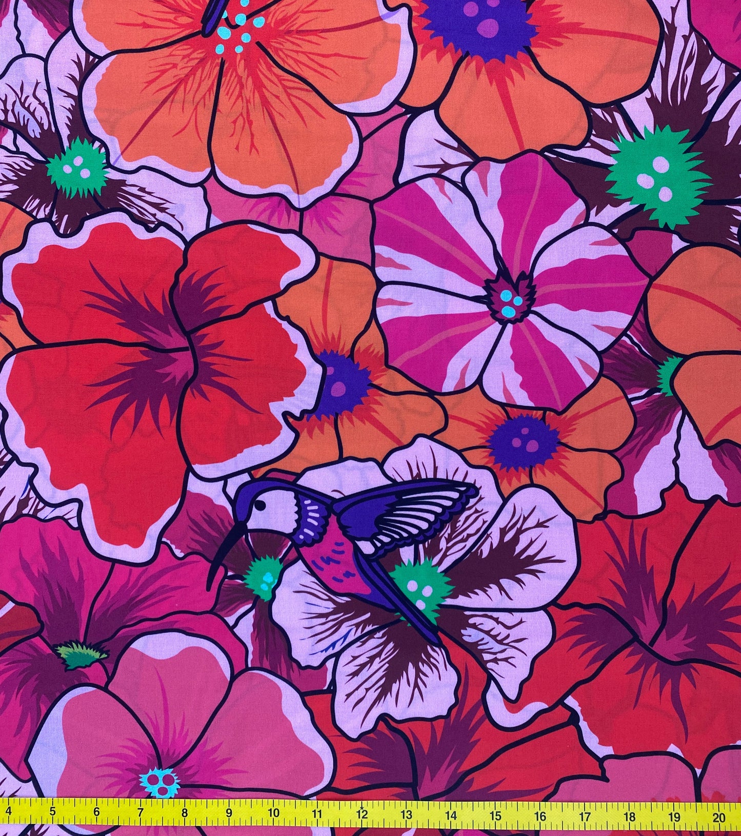 107"/108" Wide Red Large Print Botanic Blast Collection by Sew Yeah Quilting for Riley Blake Designs