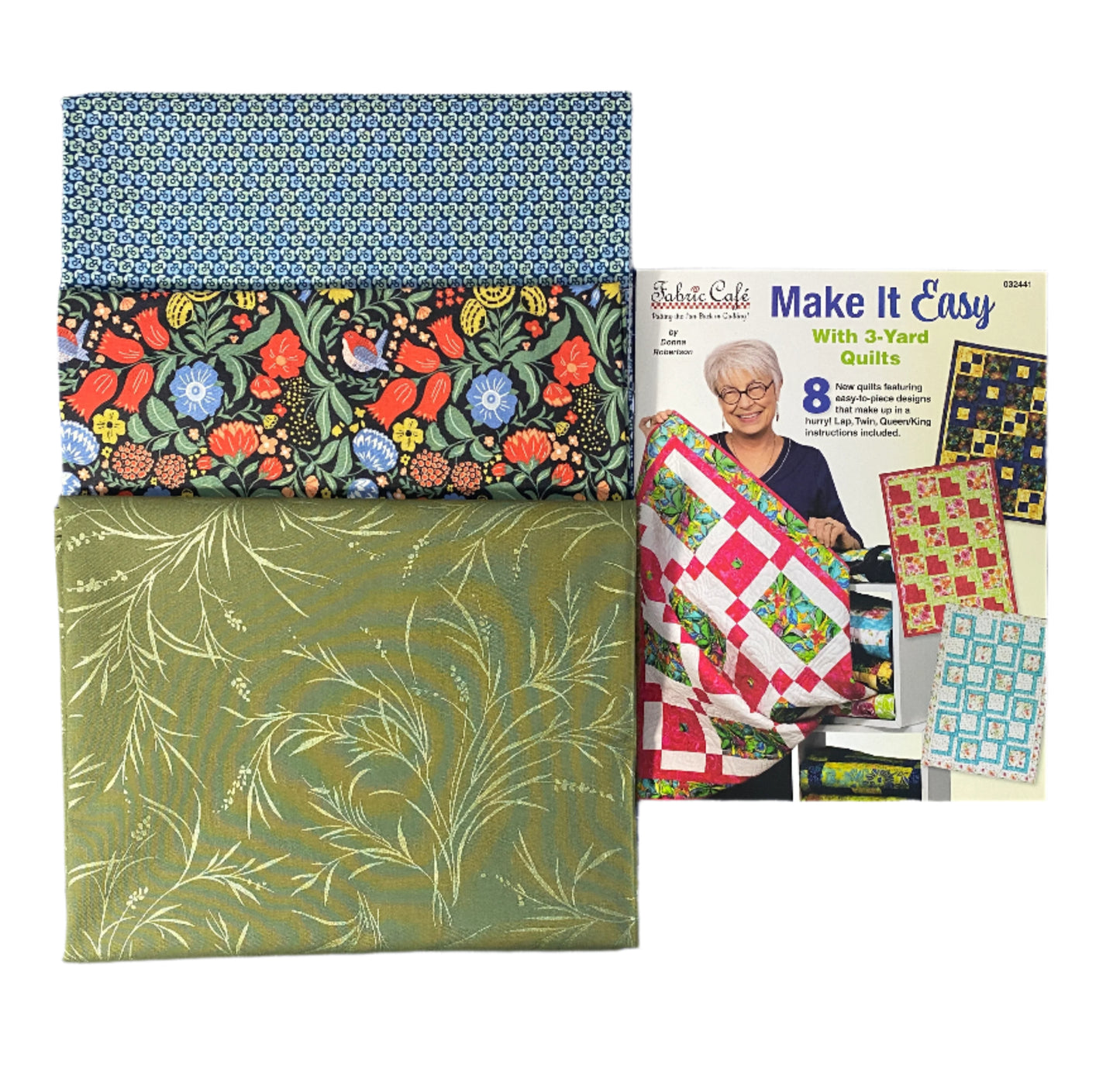 Quilt Kit - Make It Easy With 3-Yard Quilts Book Plus 3 Yards of Coordinating Fabric
