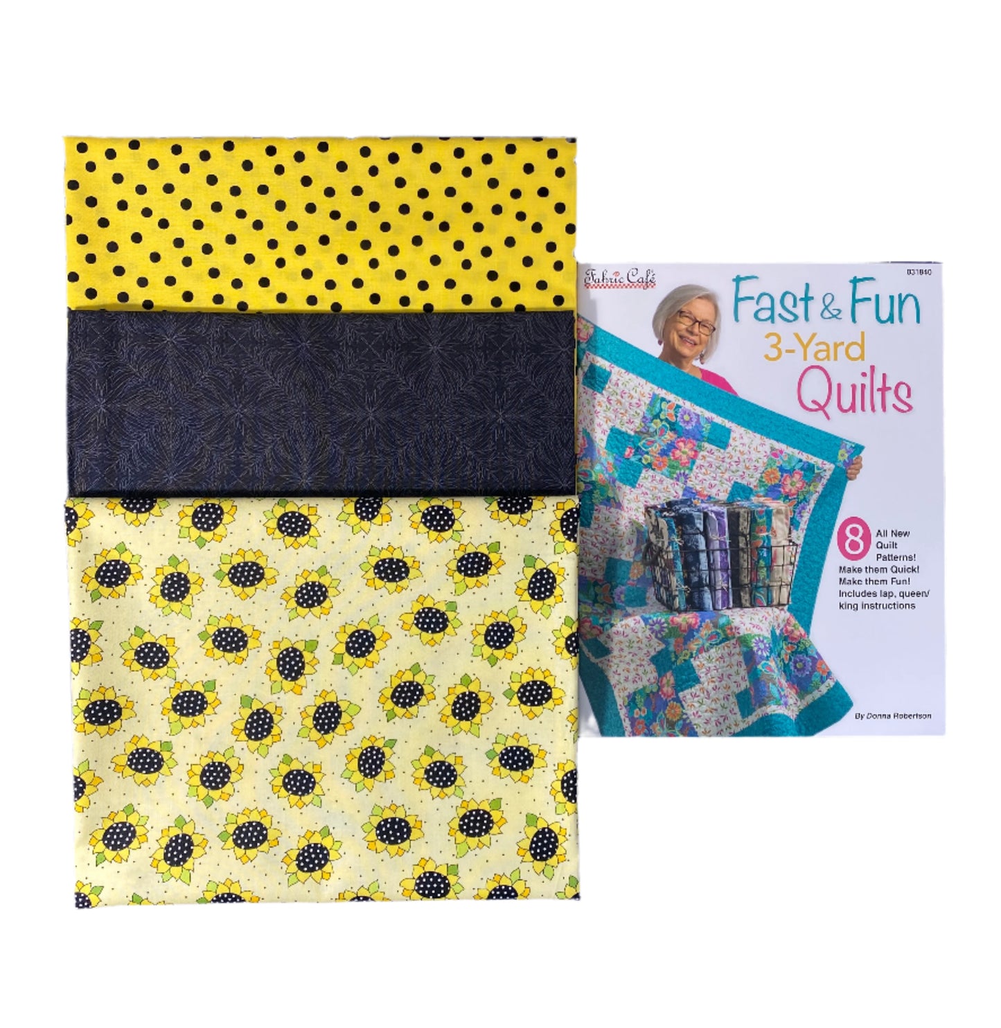Quilt Kit - Fast and Fun 3-Yard Quilts Book Plus 3 Yards of Coordinating Fabric