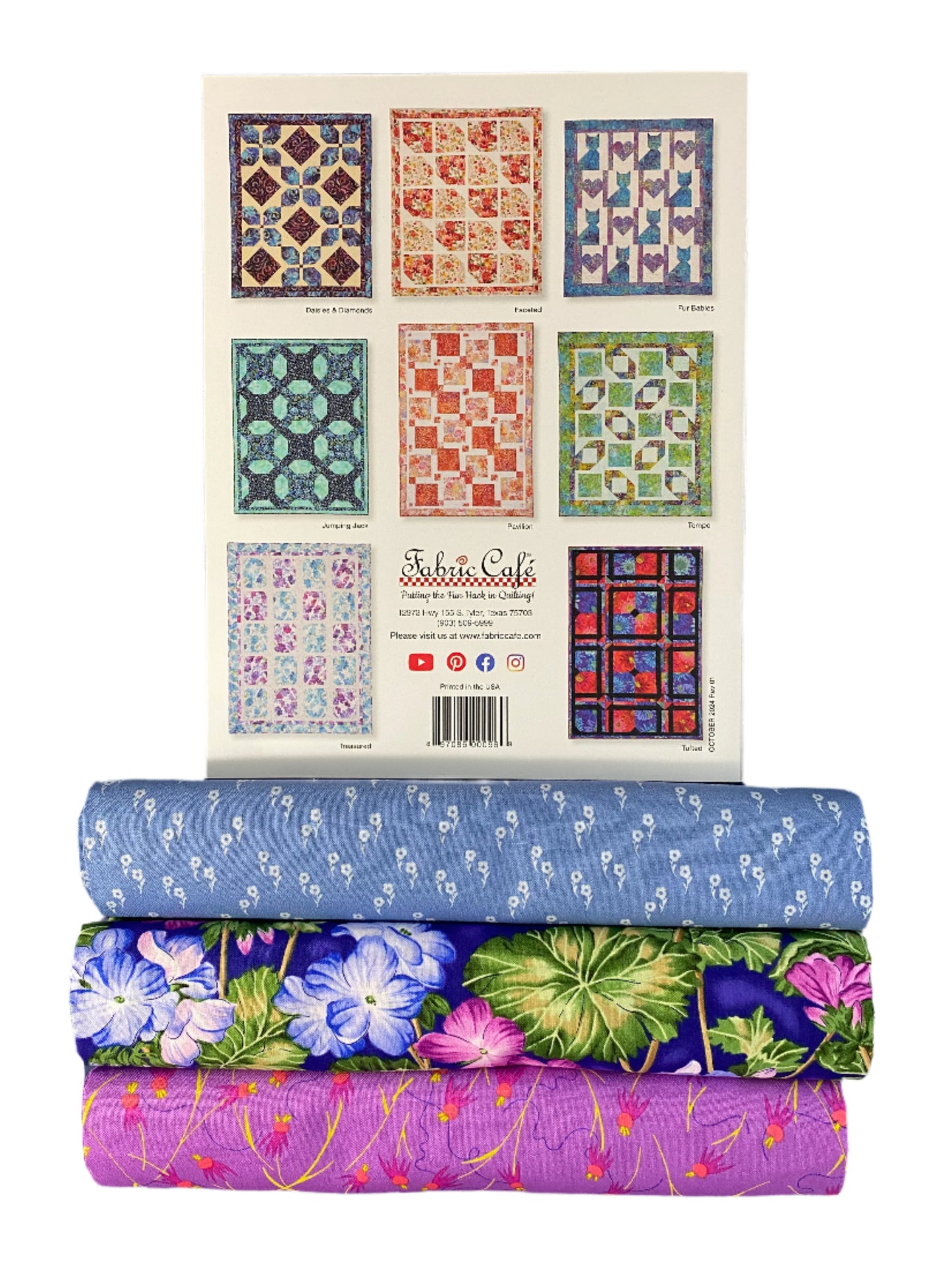 Quilt Kit - Double Focus 3-Yard Quilts Book Plus 3 Yards of Coordinating Fabric