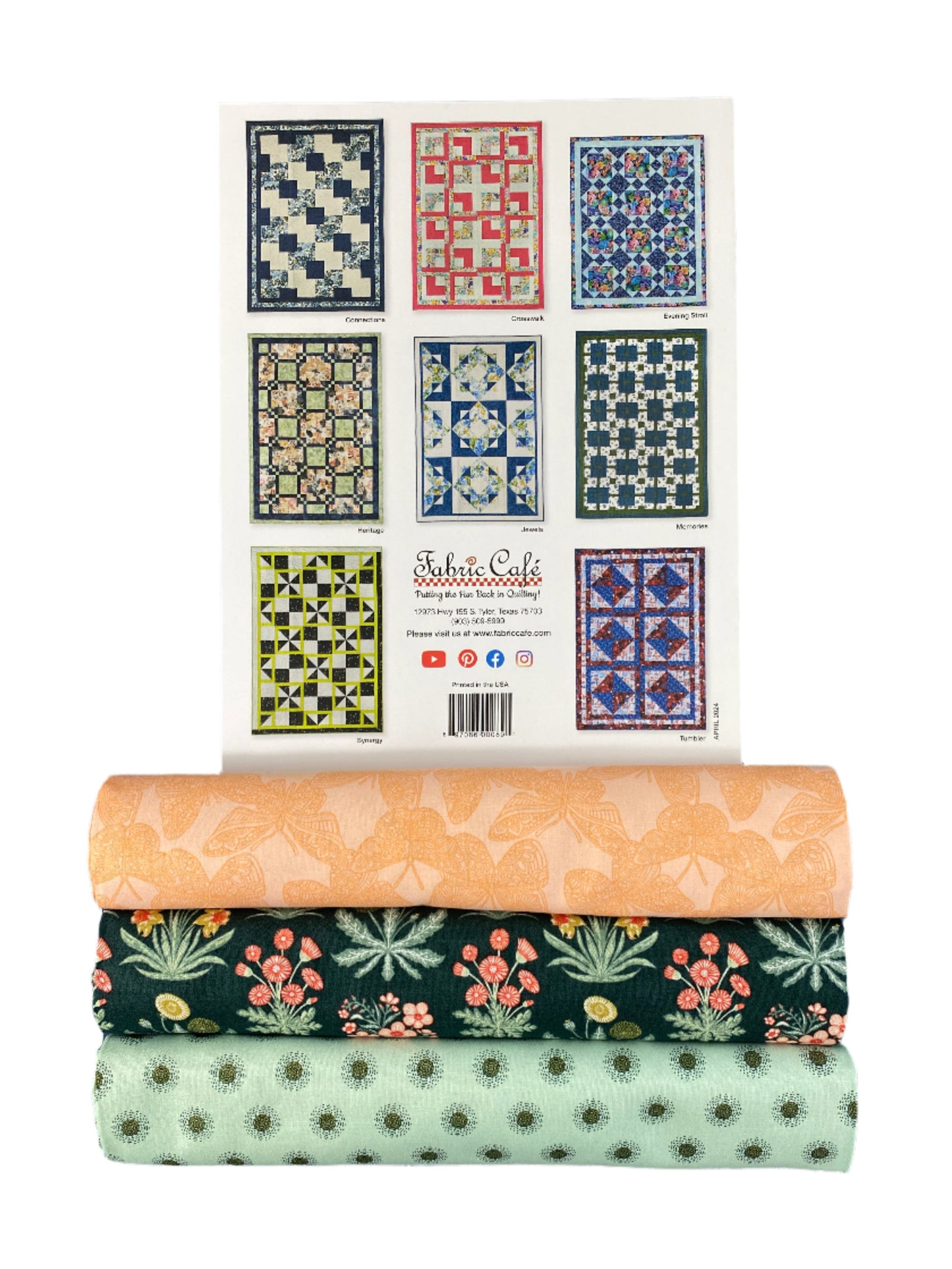 Quilt Kit - One Block 3-Yard Quilts Book Plus 3 Yards of Coordinating Fabric