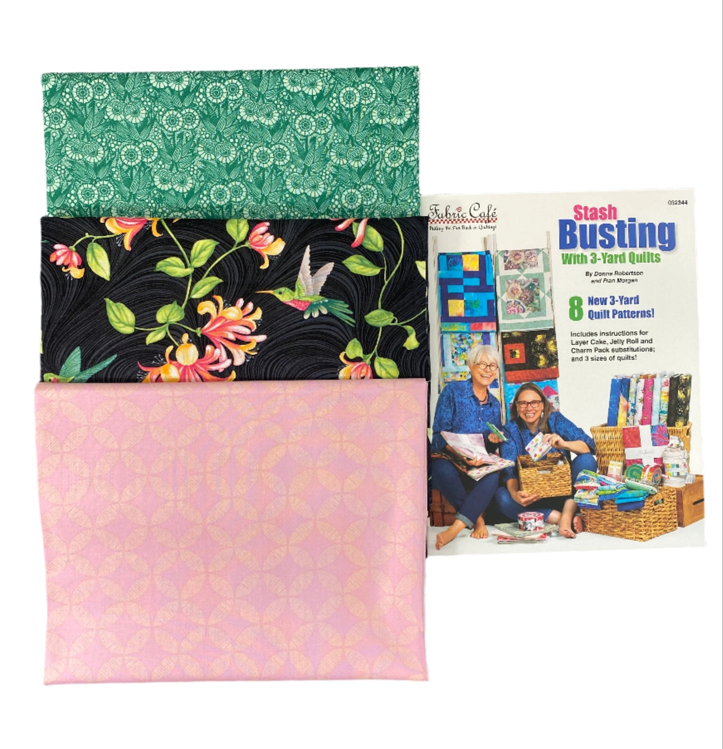 Quilt Kit - Stash Busting With 3-Yard Quilts Book Plus 3 Yards of Coordinating Fabric