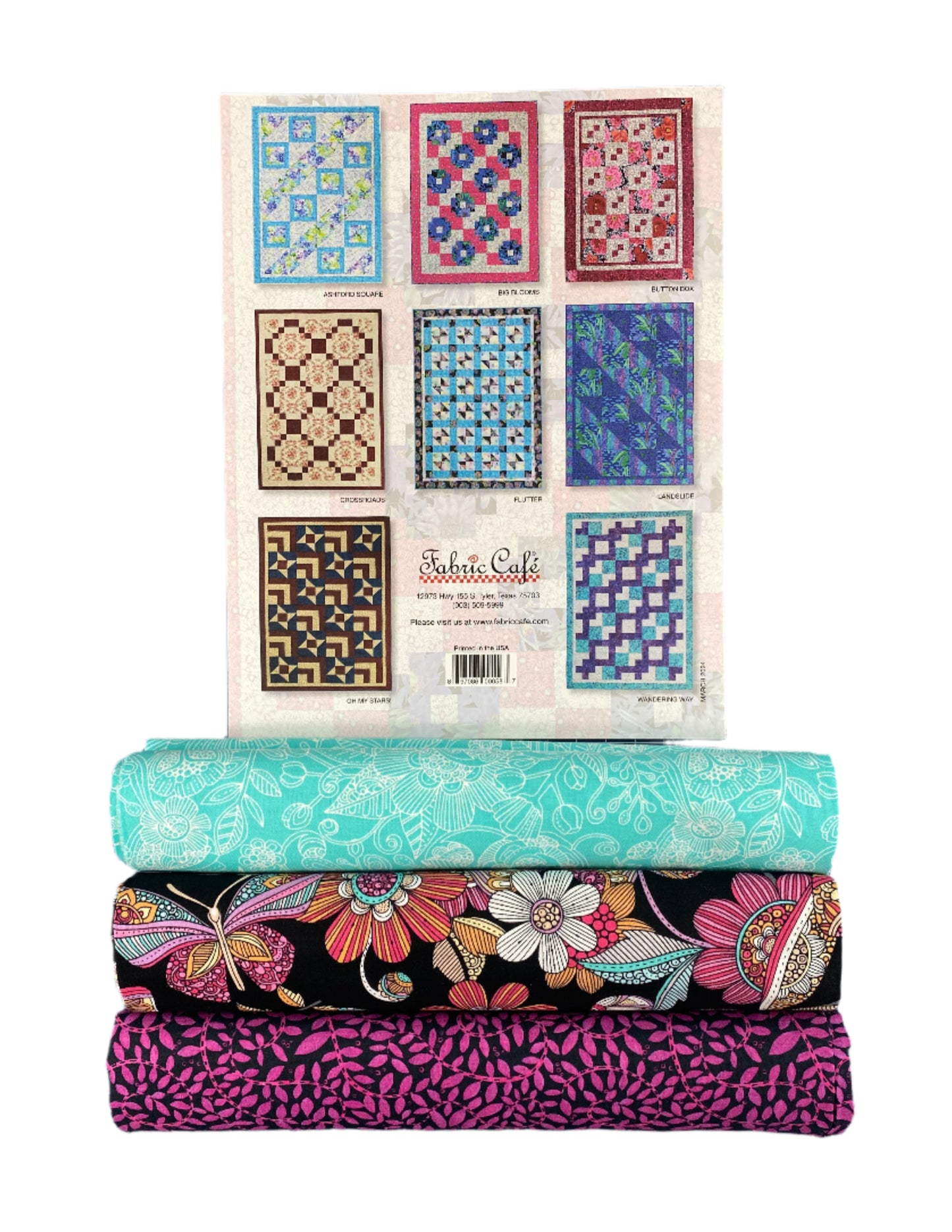 Quilt Kit - Quilts In A Jiffy 3-Yard Quilts Book Plus 3 Yards of Coordinating Fabric