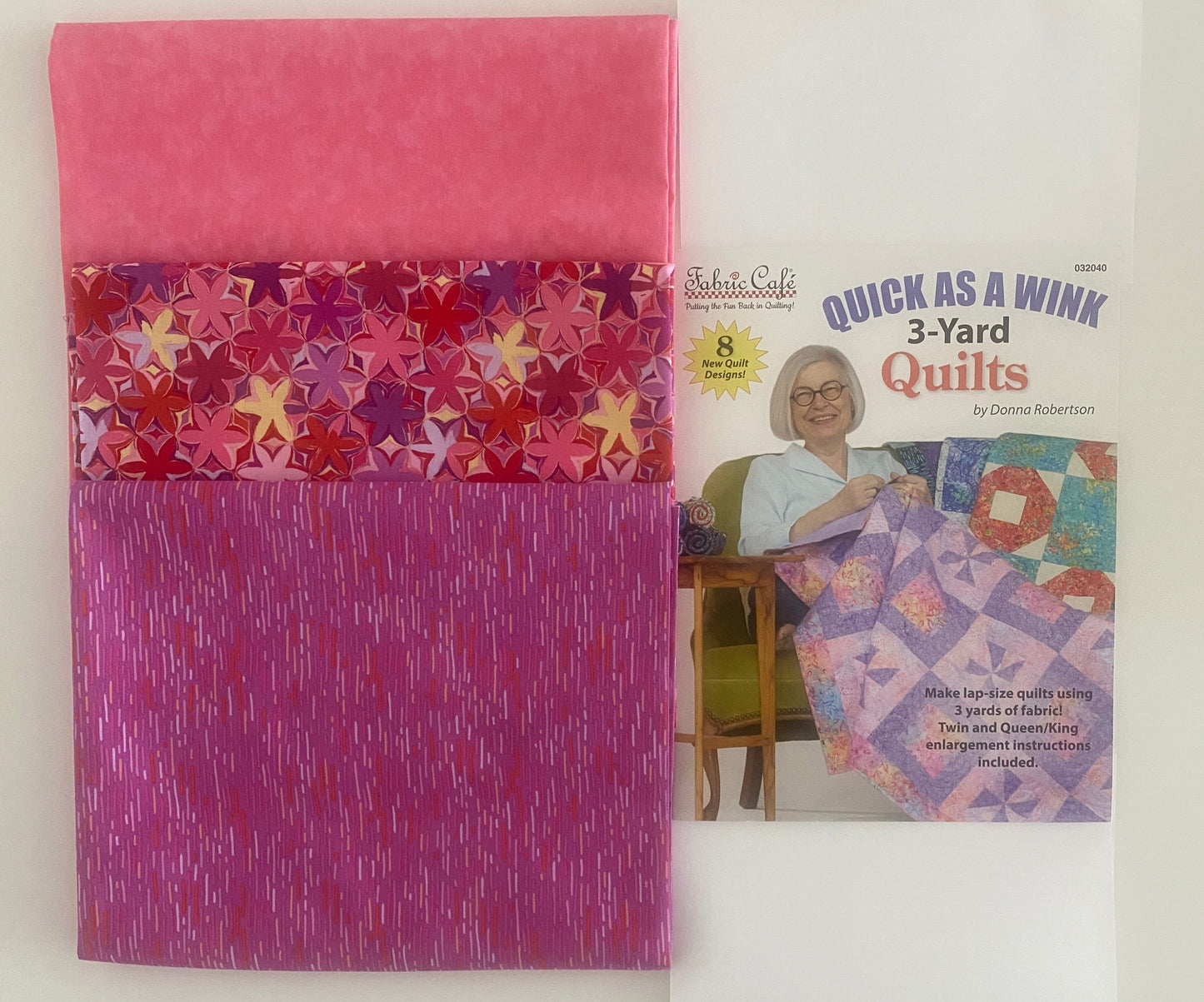Quilt Kit - Quick As A Wink 3-Yard Quilts Book Plus 3 Yards of Coordinating Fabric