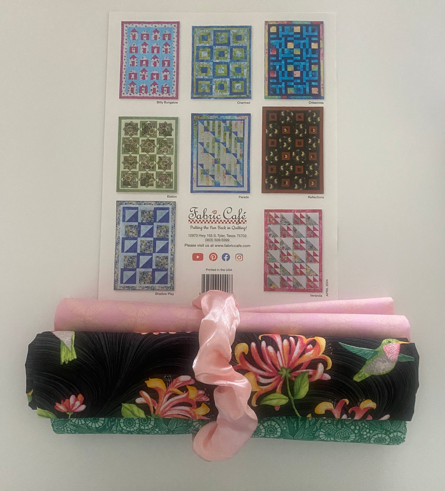 Quilt Kit - Stash Busting With 3-Yard Quilts Book Plus 3 Yards of Coordinating Fabric