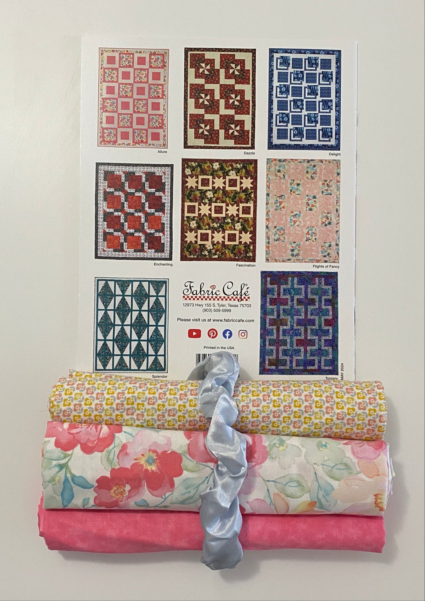 Quilt Kit - The Magic of 3-Yard Quilts Book Plus 3 Yards of Coordinating Fabric
