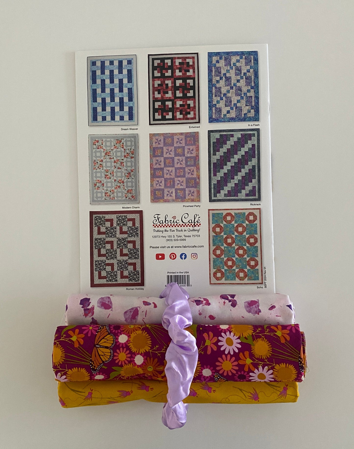 Quilt Kit - Quick As A Wink 3-Yard Quilts Book Plus 3 Yards of Coordinating Fabric