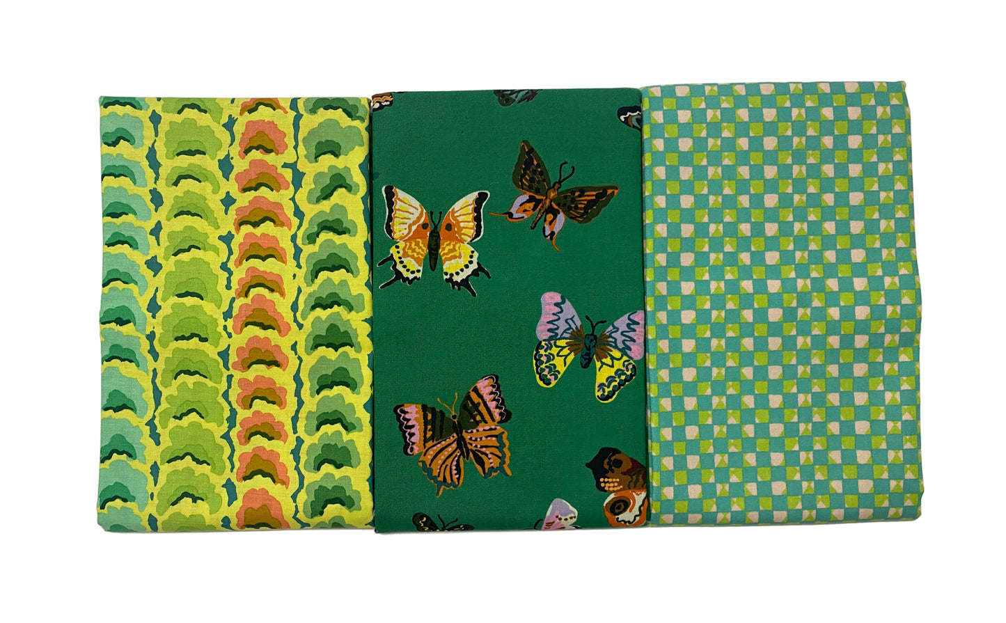 3 Yard Precut Bundle Green Yellow Free Spirit Fabrics - (3) 1 Yard Cuts Great for 3 Yard Quilts
