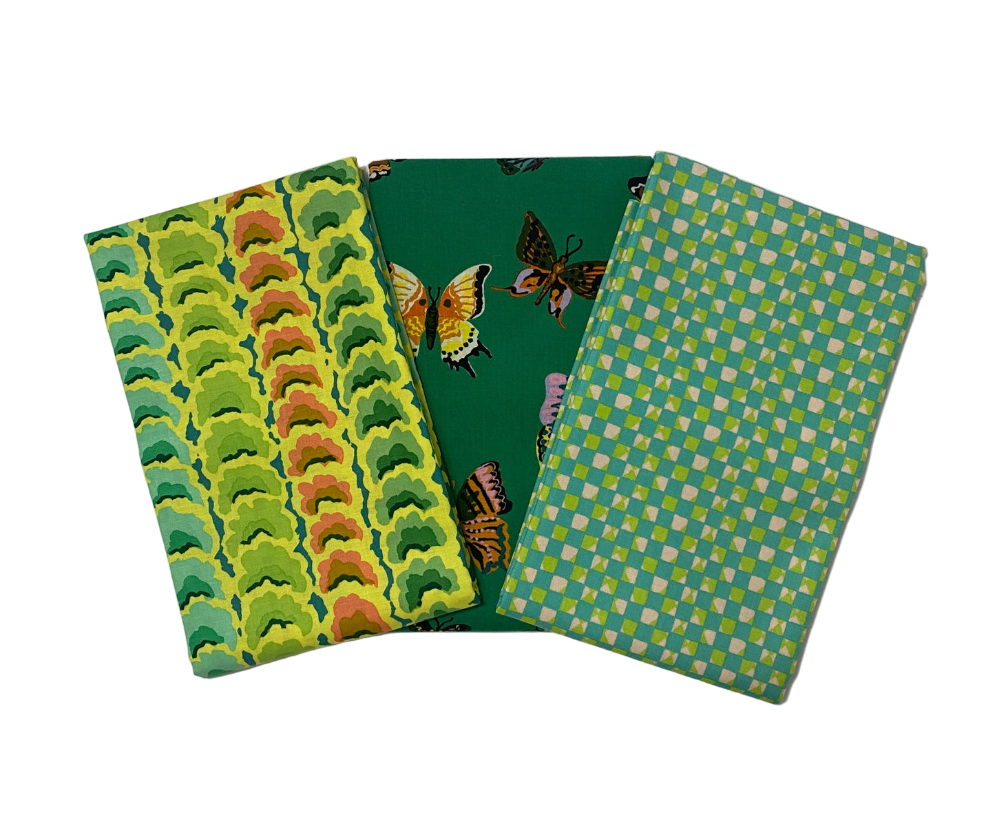 3 Yard Precut Bundle Green Yellow Free Spirit Fabrics - (3) 1 Yard Cuts Great for 3 Yard Quilts