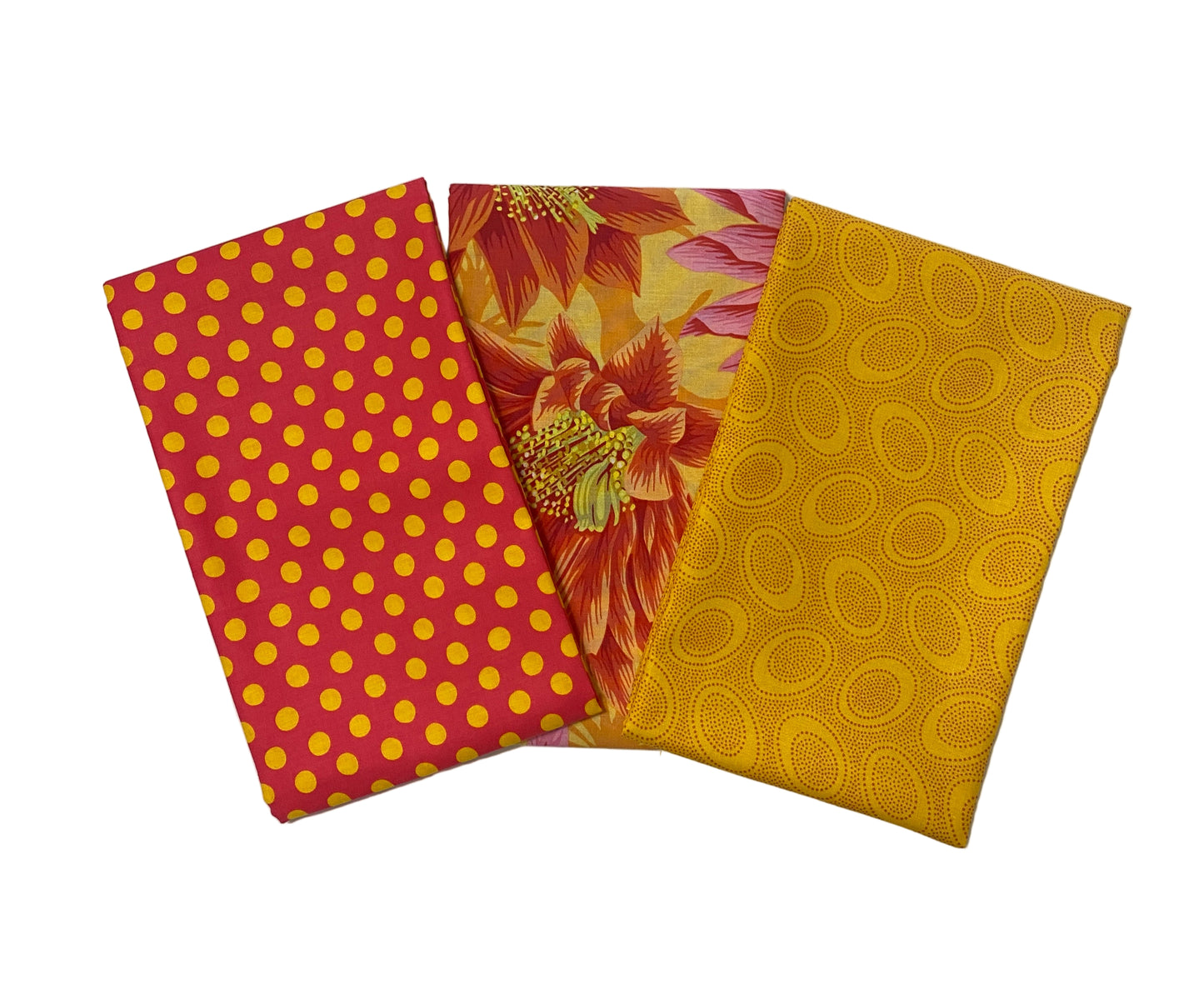 3 Yard Precut Bundle Orange Yellow Free Spirit Fabrics - (3) 1 Yard Cuts Great for 3 Yard Quilts