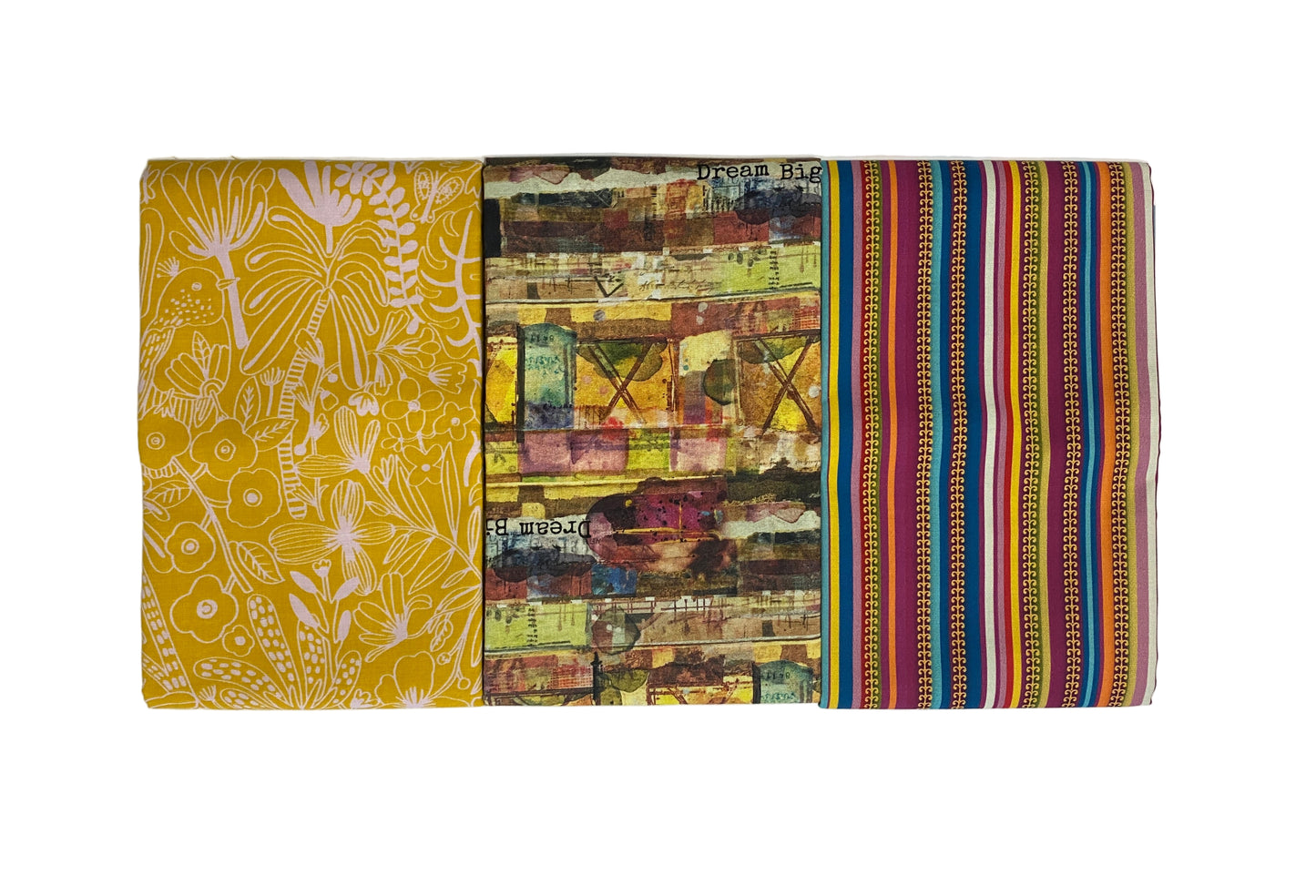 3 Yard Precut Bundle Gold Multi Free Spirit Fabrics - (3) 1 Yard Cuts Great for 3 Yard Quilts