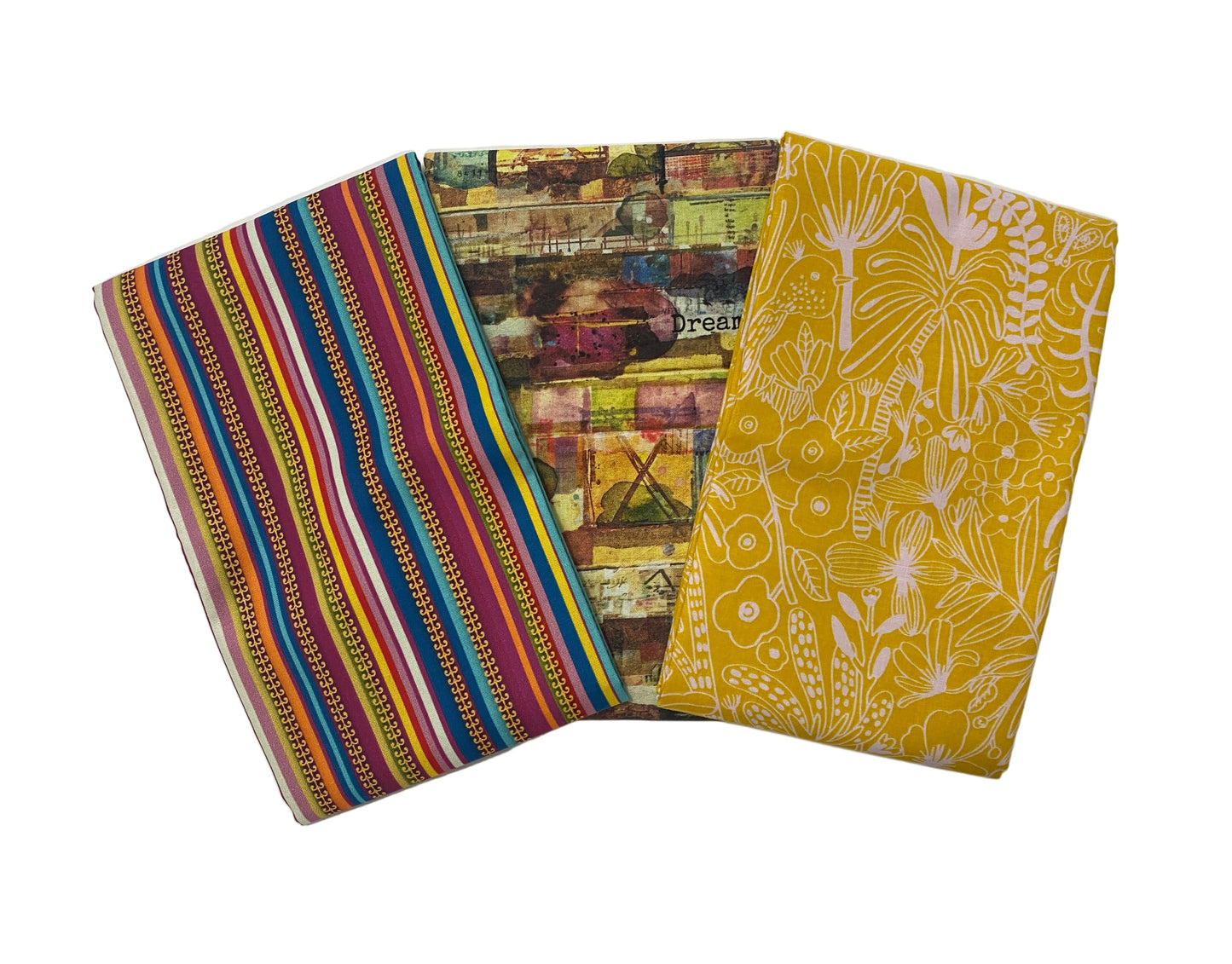3 Yard Precut Bundle Gold Multi Free Spirit Fabrics - (3) 1 Yard Cuts Great for 3 Yard Quilts