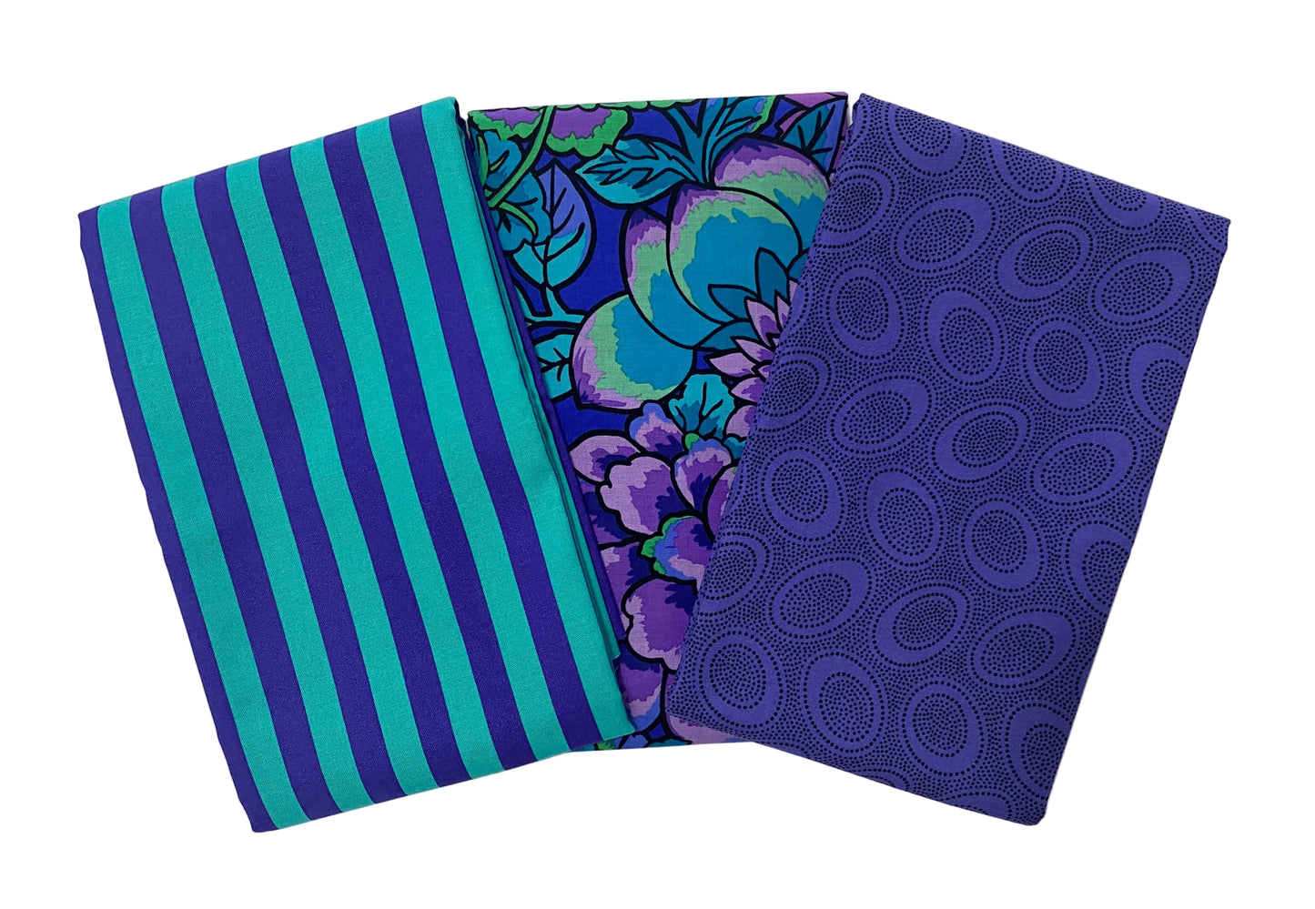 3 Yard Precut Bundle Blue Purple Free Spirit Fabrics - (3) 1 Yard Cuts Great for 3 Yard Quilts