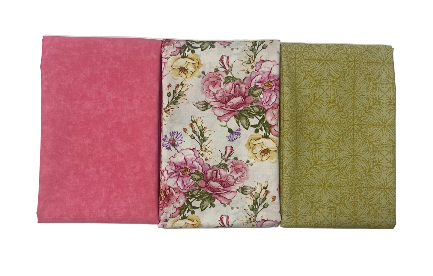 3 Yard Precut Bundle Pink Gold Riley Blake Benartex Cloud Nine Fabrics - (3) 1 Yard Cuts Great for 3 Yard Quilts