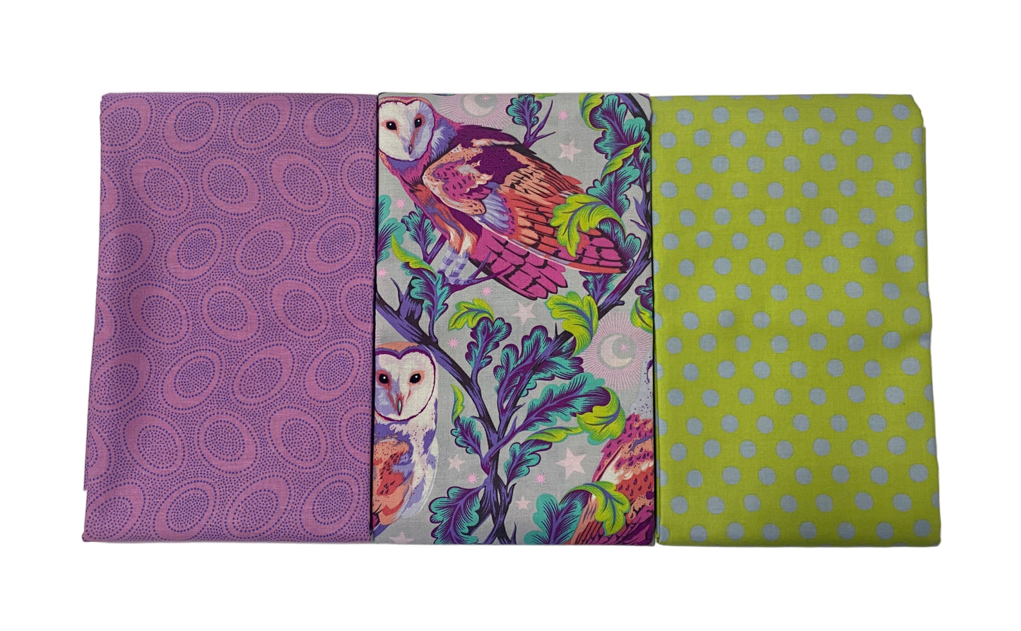 3 Yard Precut Bundle Purple Green Free Spirit Fabrics - (3) 1 Yard Cuts Great for 3 Yard Quilts