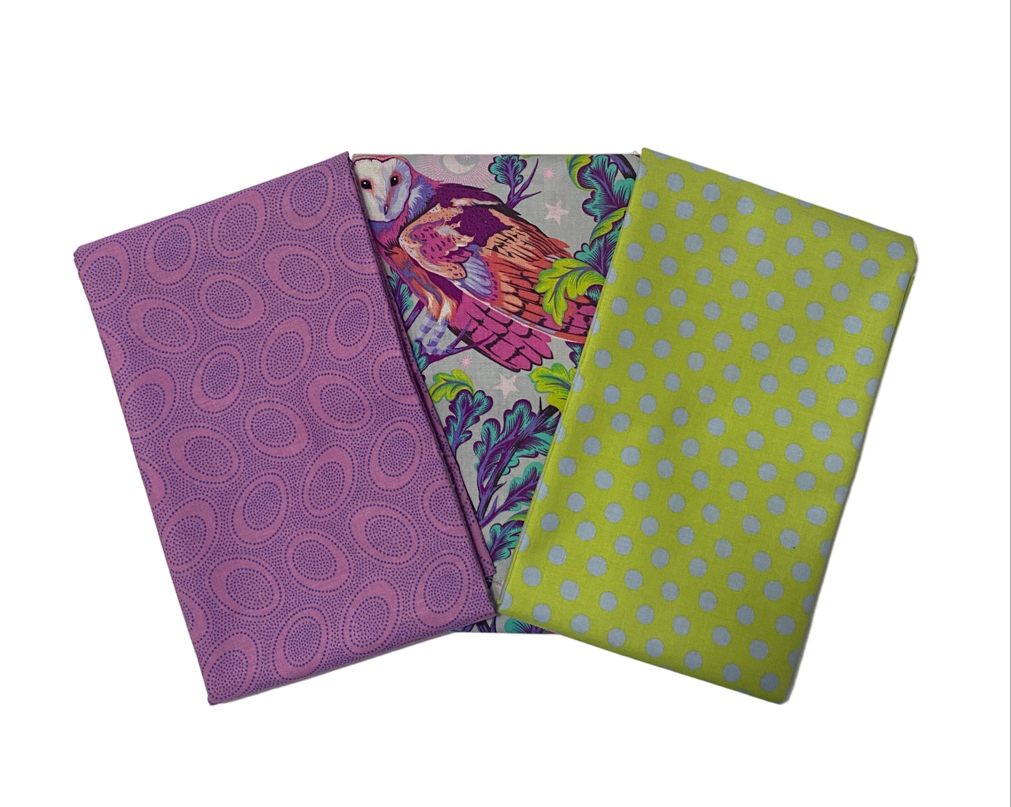 3 Yard Precut Bundle Purple Green Free Spirit Fabrics - (3) 1 Yard Cuts Great for 3 Yard Quilts