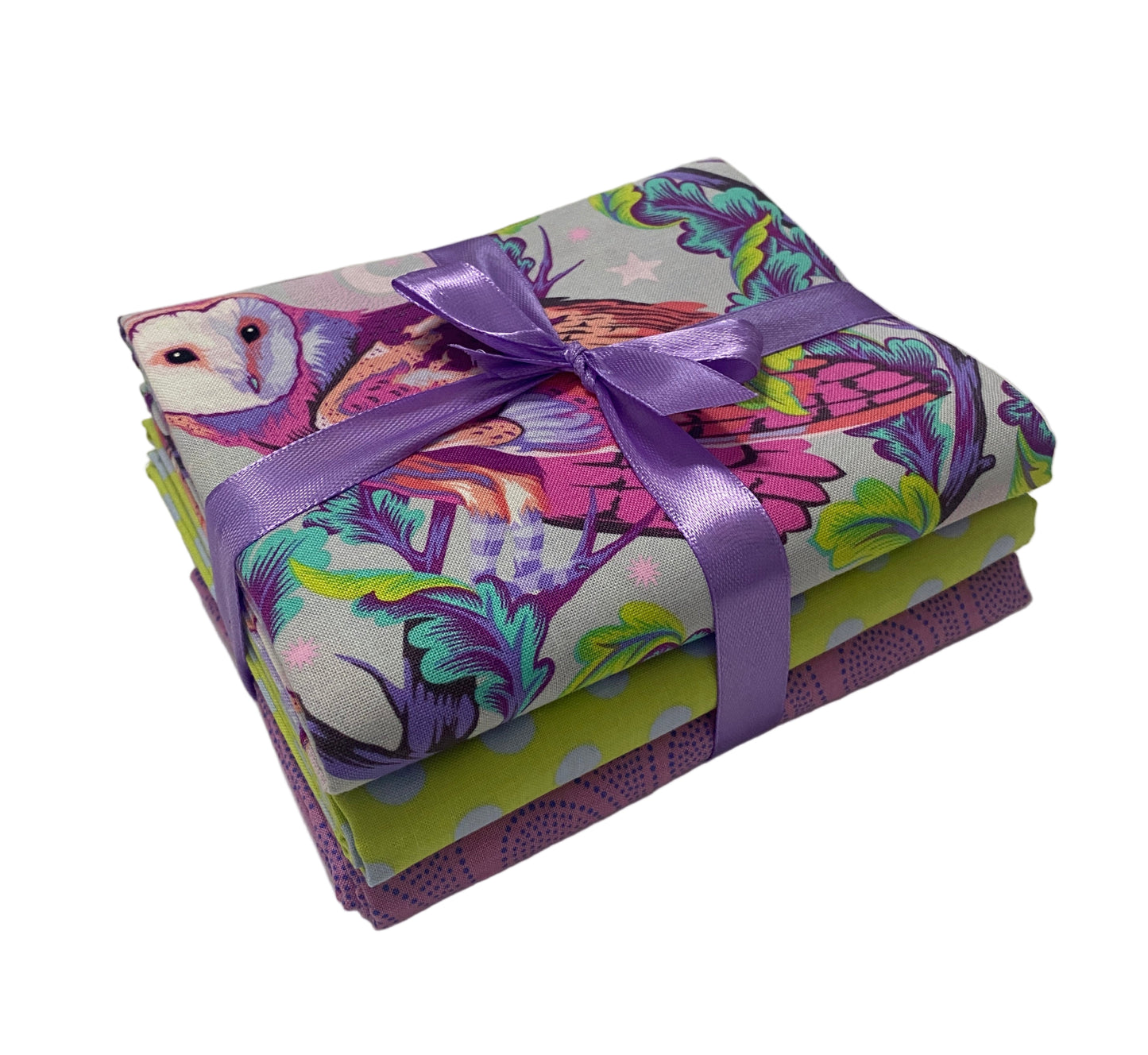 3 Yard Precut Bundle Purple Green Free Spirit Fabrics - (3) 1 Yard Cuts Great for 3 Yard Quilts