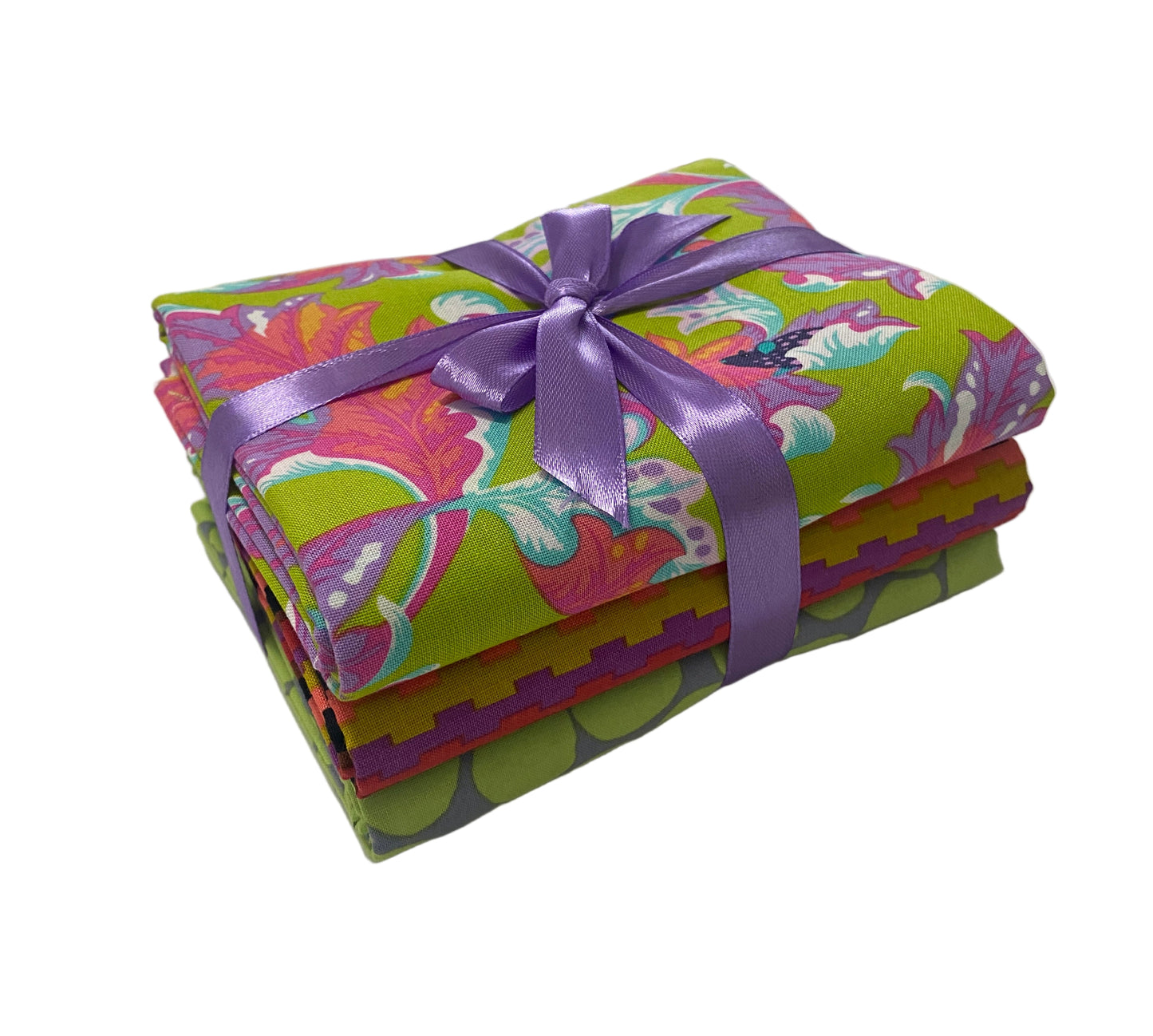 3 Yard Precut Bundle Green Pink Purple Free Spirit Fabrics - (3) 1 Yard Cuts Great for 3 Yard Quilts
