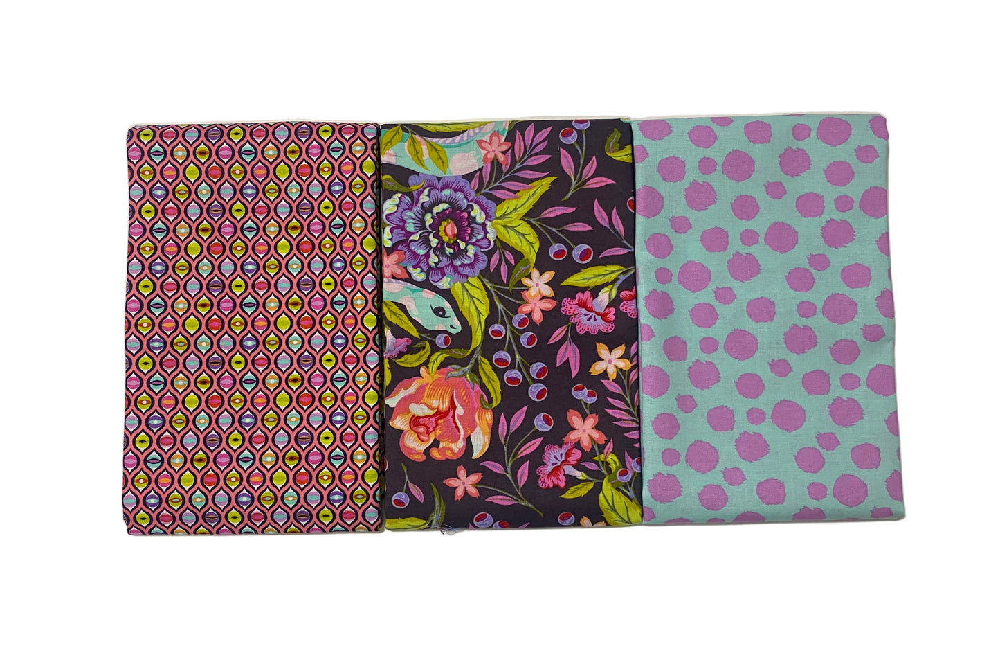 3 Yard Precut Bundle Pink Yellow Free Spirit Fabrics - (3) 1 Yard Cuts Great for 3 Yard Quilts