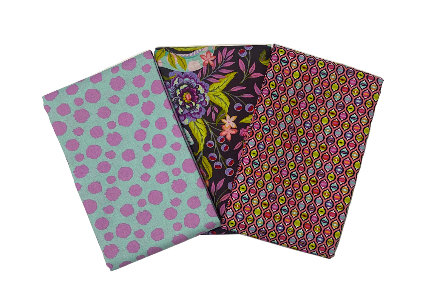3 Yard Precut Bundle Pink Yellow Free Spirit Fabrics - (3) 1 Yard Cuts Great for 3 Yard Quilts