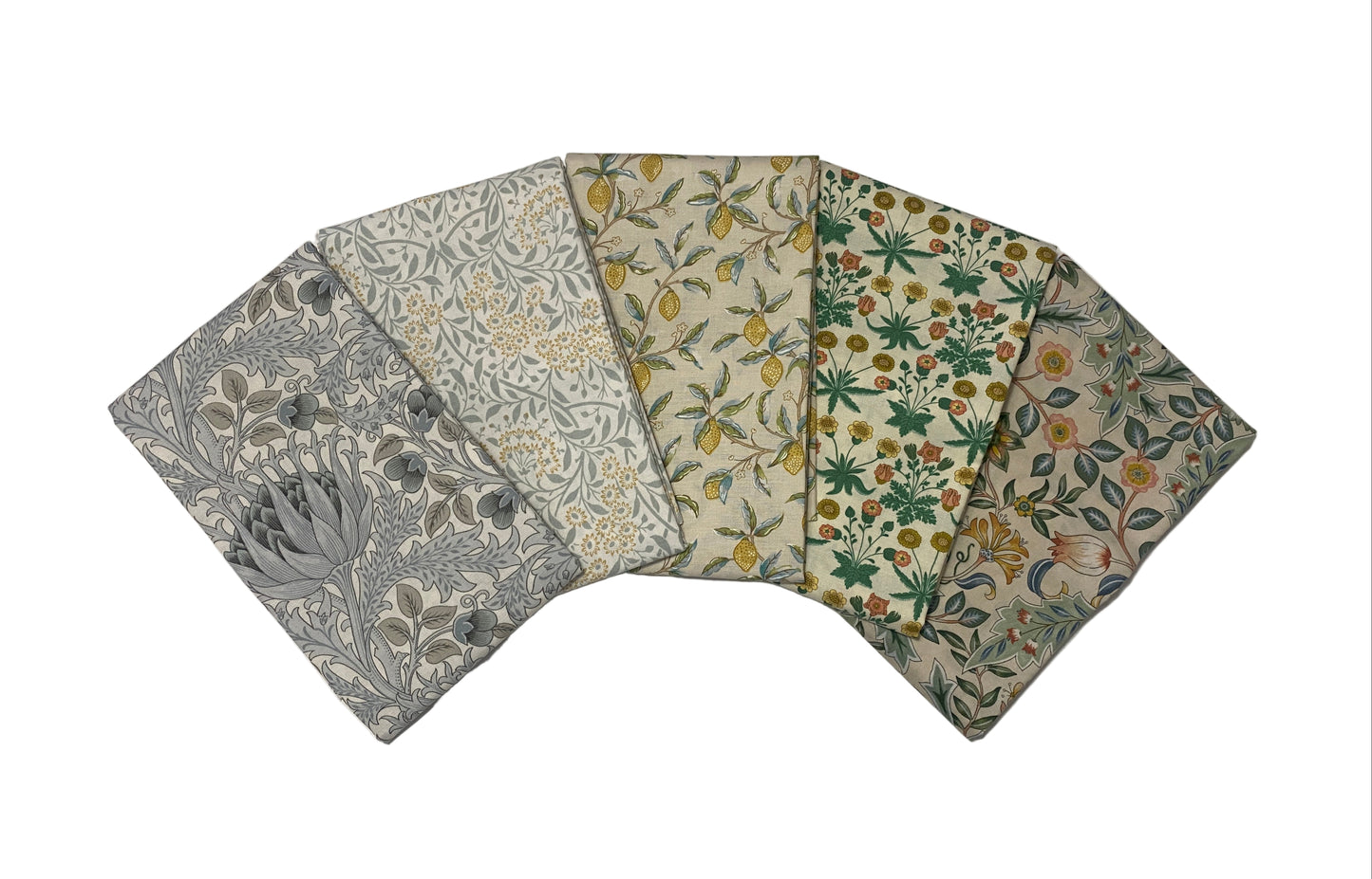 5 Yard Precut Bundle Gray White Free Spirit Fabrics - (5) 1 Yard Cuts