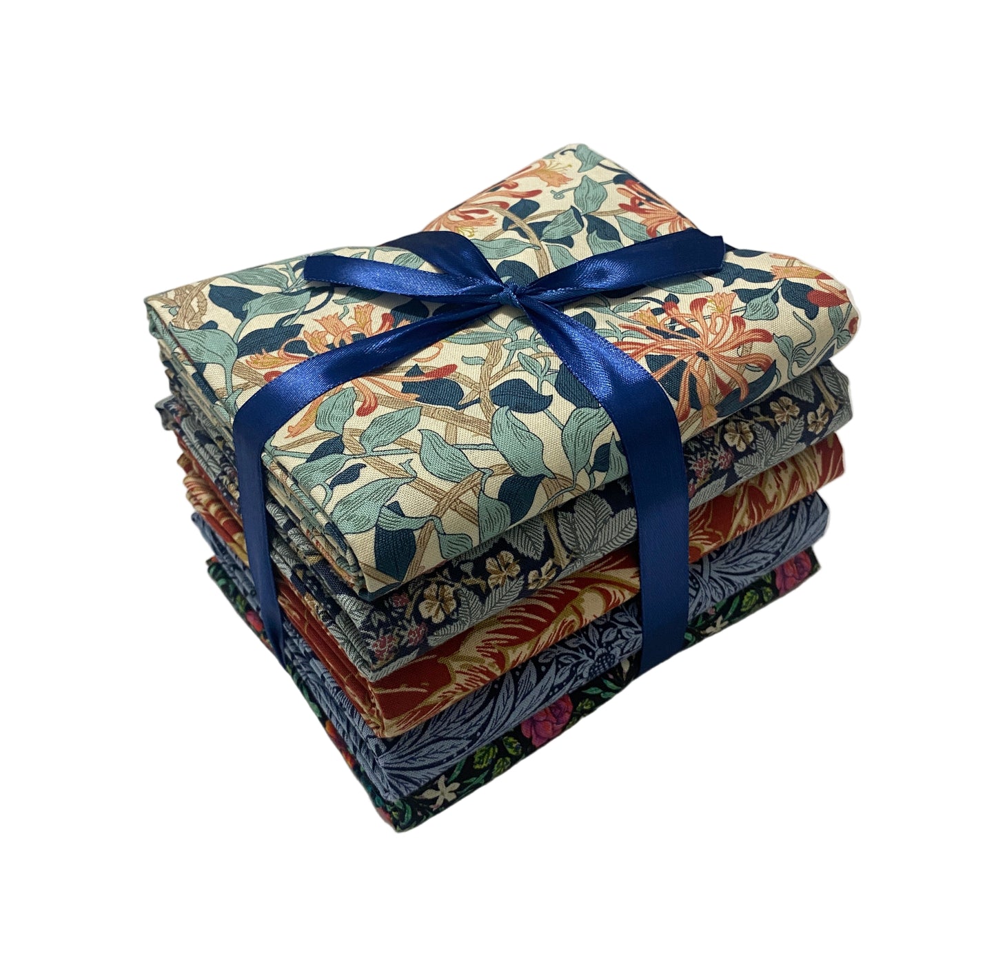 5 Yard Precut Bundle Blue Green Peach Free Spirit Fabrics - (5) 1 Yard Cuts
