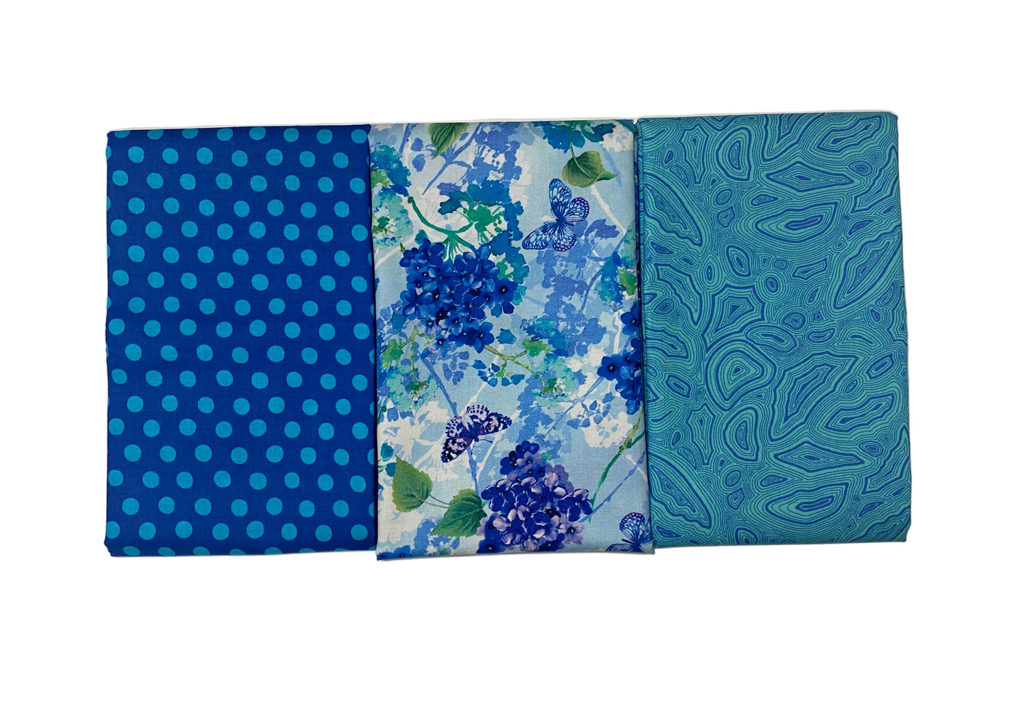 3 Yard Precut Bundle Blue Green Benartex and Free Spirit Fabrics - (3) 1 Yard Cuts Great for 3 Yard Quilts