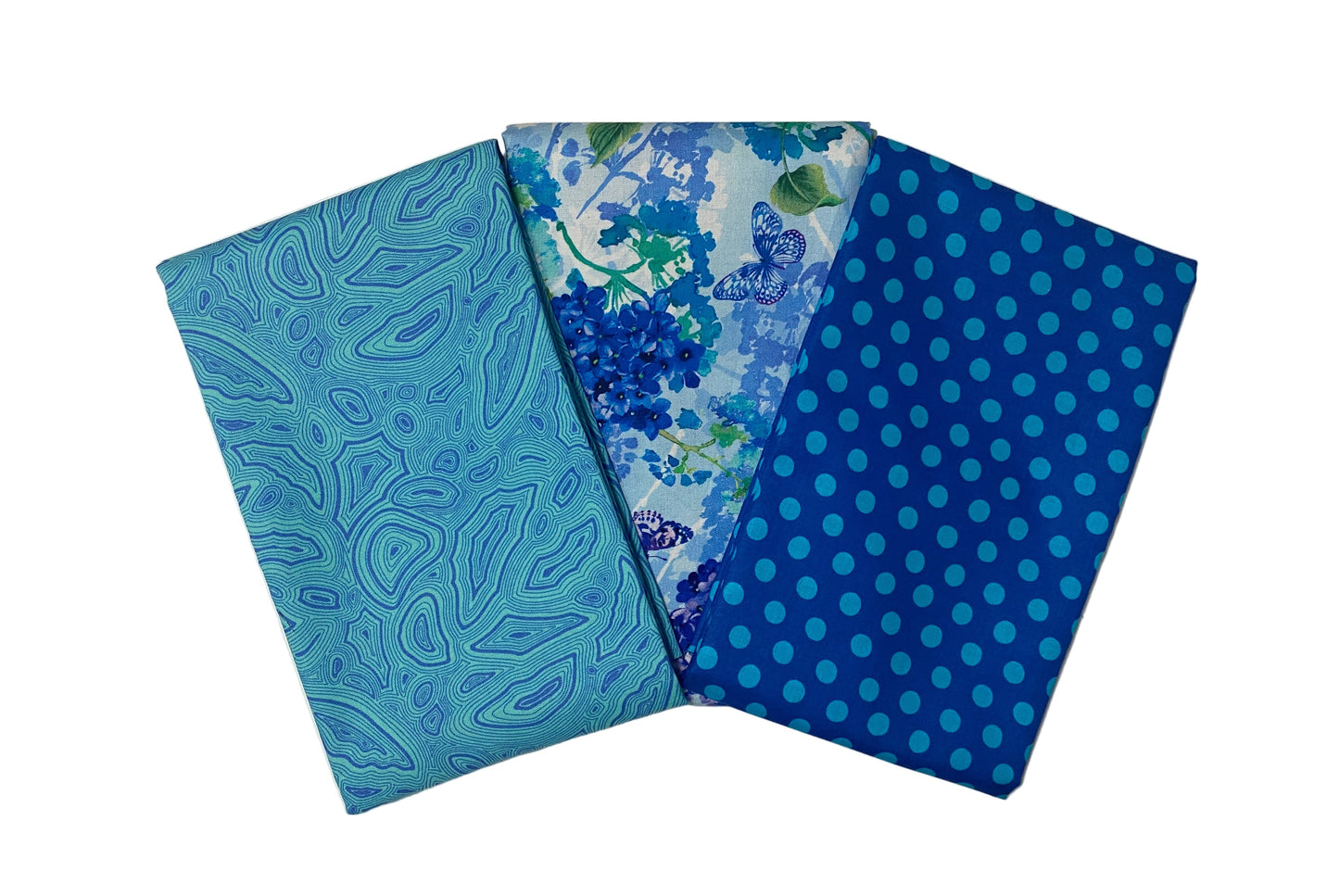 3 Yard Precut Bundle Blue Green Benartex and Free Spirit Fabrics - (3) 1 Yard Cuts Great for 3 Yard Quilts