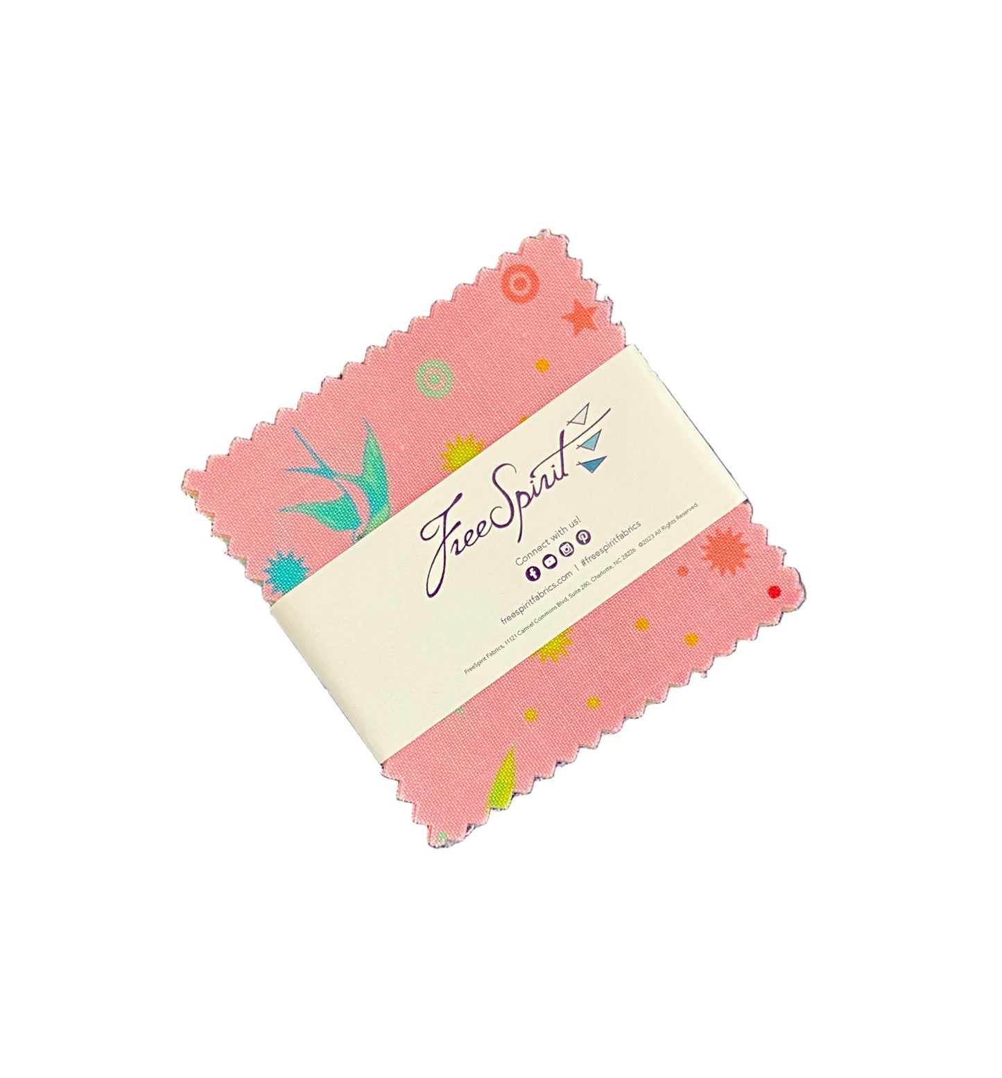 Precut Fabric Mini Charm Pack True Colors Fairy Dust by Tula Pink for Free Spirit Fabrics - 2 1/2" Fabric Squares