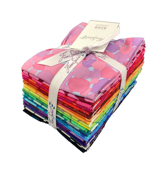Fabric Fat Quarter Bundle | Lots a Dots Collection | Free Spirit Quilting Fabrics | 21 Pieces