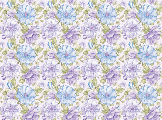 43-44" Wide BLOSSOM BLUE Floral Quilt Fabric from Judy's Bloom Collection by Eleanor Burns for Benartex - Sold by the Yard