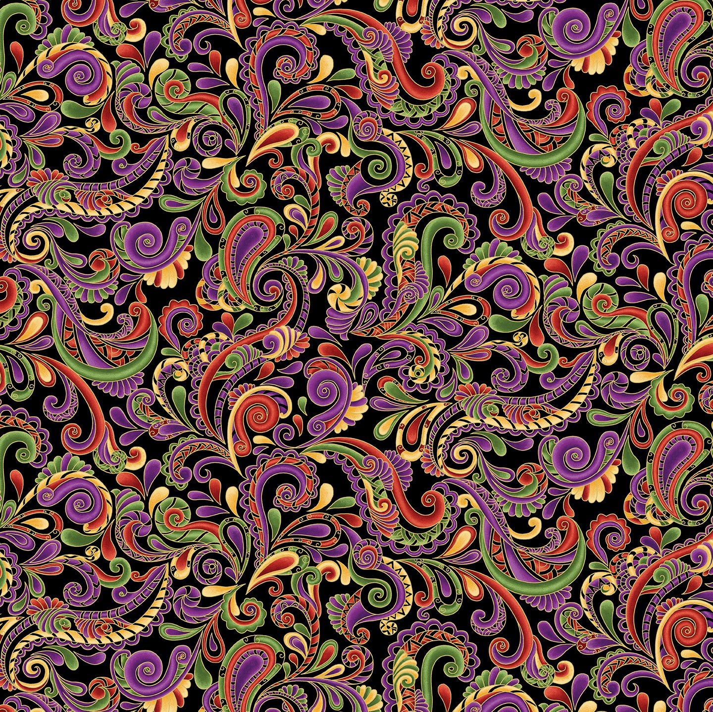 13 Fabric Fat Quarter Bundle - Luminescent Leaves Sunset by Ann Lauer for Benartex Traditions