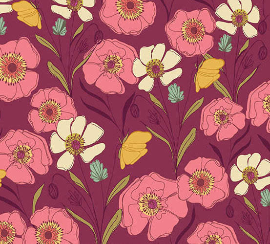 Precut Fabric Fat Quarters - Meadow Walk by Makower UK for Andover Fabrics - 22 Different Fabric Fat Quarters