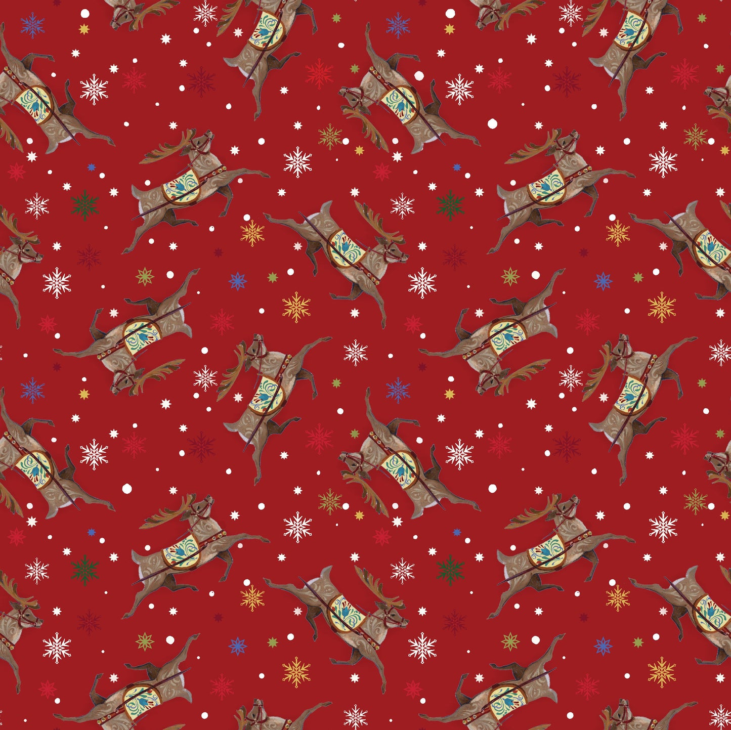 Fabric Fat Quarter Bundle MERRY & BRIGHT by Jim Shore for Benartex Designer Fabrics - 13 Fat Quarters - Quilt Fabric