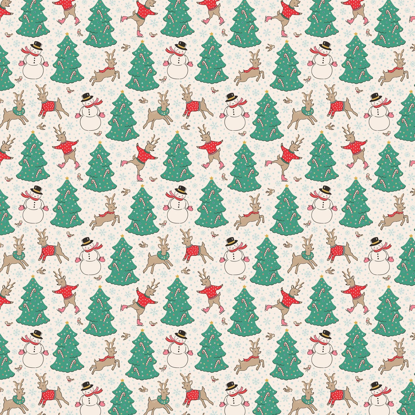 Precut Fabric Jelly Roll Oh What Fun by Elea Lutz for Poppie Cotton Fabrics - 2 1/2" Fabric Strips