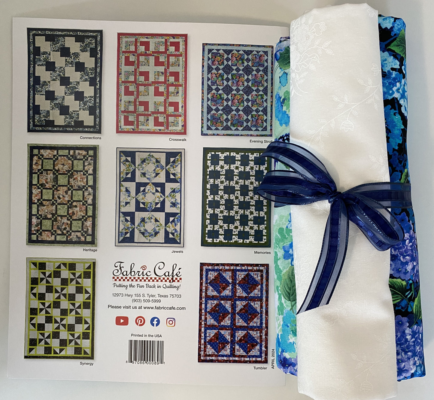 Quilt Kit - One Block 3-Yard Quilts Book Plus 3 Yards of Coordinating Fabric
