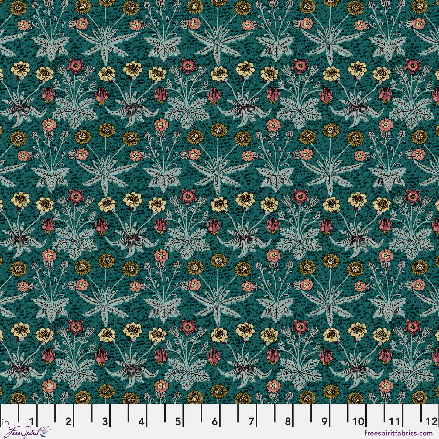 Fat Quarter Bundle Quilt Fabric | Free Spirit Morris & Co Lodden Collection | 20 Pieces
