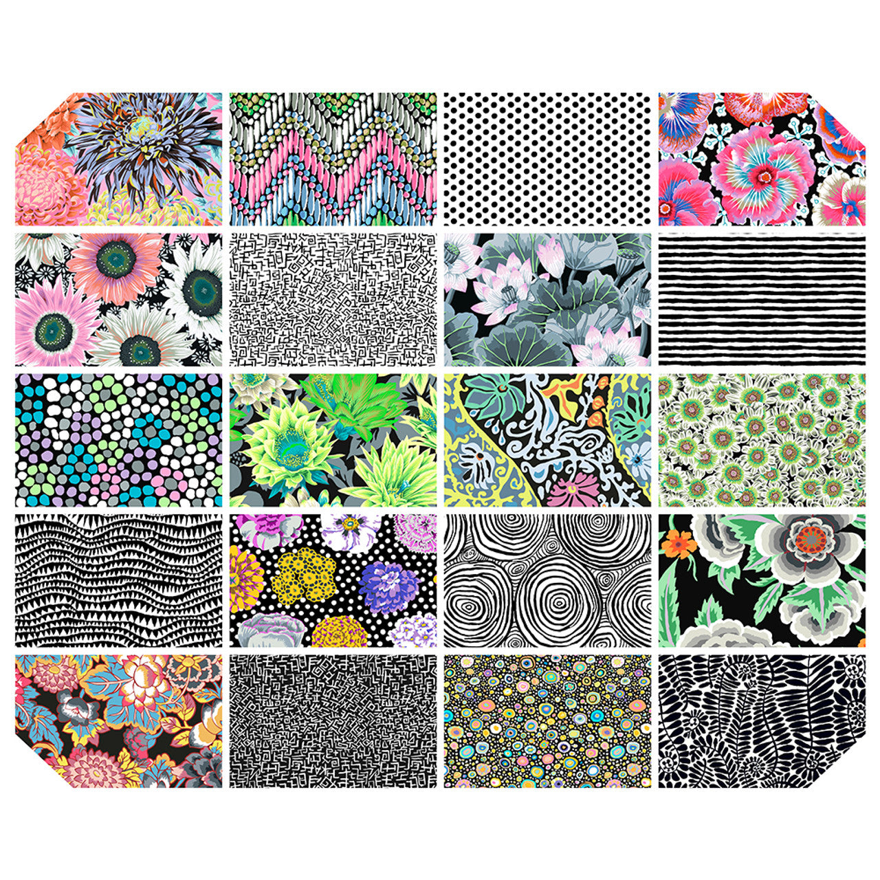 Precut Fabric Jelly Roll - Polaris Collection by Kaffe Fassett for Free Spirit Fabrics - 2 1/2" Strips