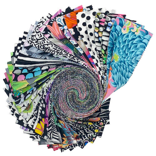 Precut Fabric Jelly Roll - Polaris Collection by Kaffe Fassett for Free Spirit Fabrics - 2 1/2" Strips