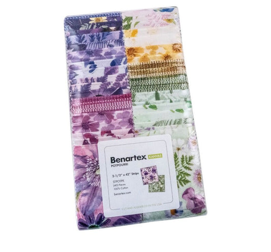 Fabric Design Roll POTPOURRI Strip-Pies byKanvas for Benartex - 2 1/2" Wide Strips - Quilt Fabric