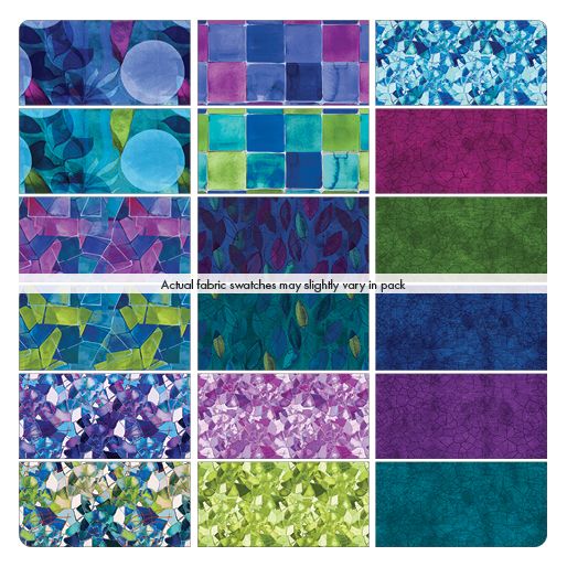 Precut Fabric Charm Pack - Prismatics by Marta Cortese for Benartex - 5" Fabric Squares