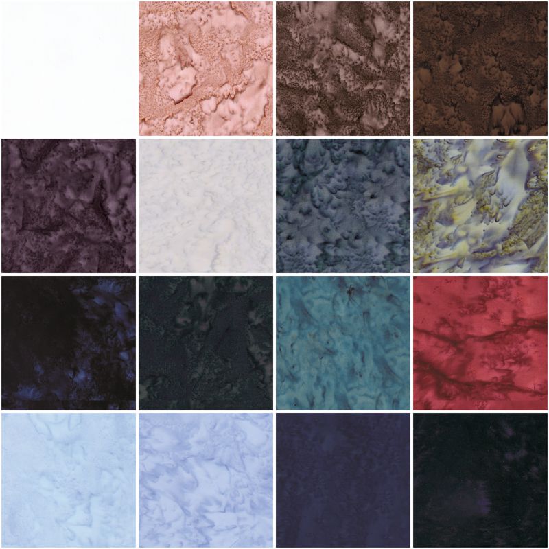 Precut Expressions Batik Fabric Charm Pack - Quartz Crystals Hand Dyes by Riley Blake Designs - 5" Fabric Squares