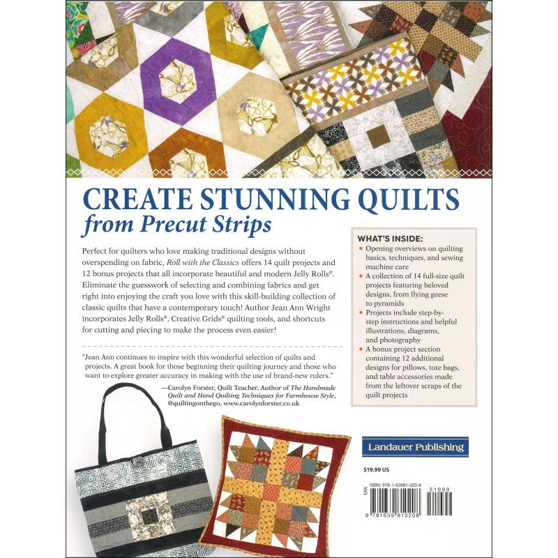 Roll With The Classics Book by Jean Ann Wright - Easy Jelly Roll Quilts