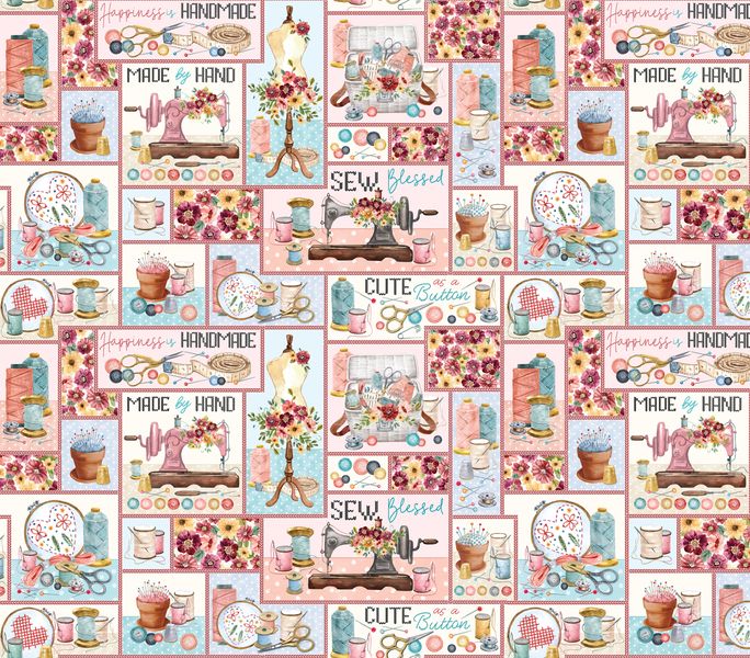 Fabric Design Roll SEW IN LOVE Strip-Pies by Nicole Decamp for Kanvas Studio and Benartex - 2 1/2" Wide Fabric Strip Set - Quilt Fabric