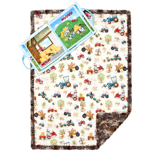 Shannon Fabrics Read to Me Barnyard Quilt Kit - A Cuddle Blanket and Soft Book Kit