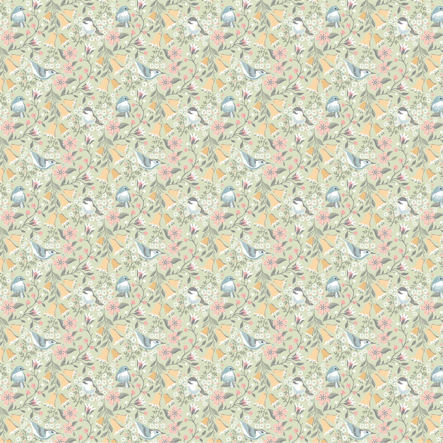 Precut Fabric Jelly Roll Songbird Serenade by Sheri McCulley for Poppie Cotton Fabrics - 2 1/2" Fabric Strips