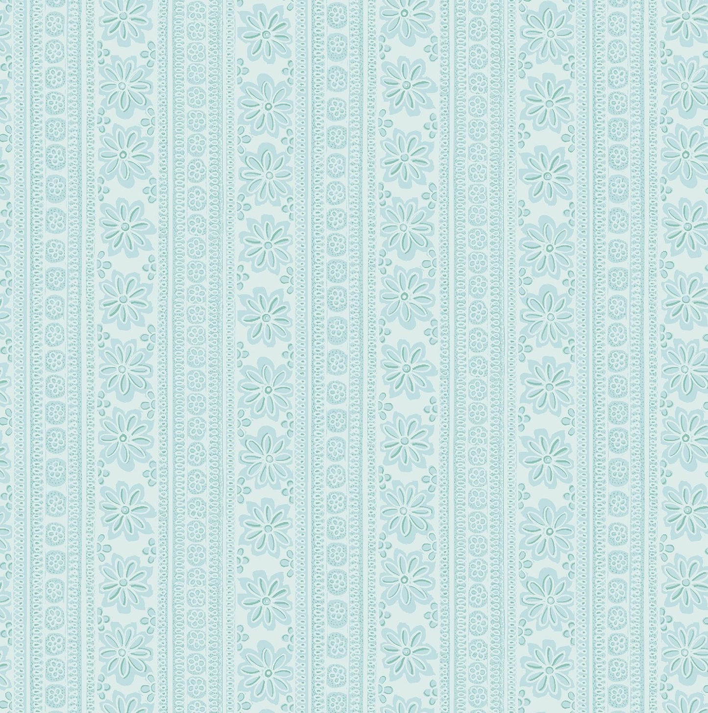 Fabric 5 Yard Bundle SWEET BABY ROSE (Blue) by Dover Hill for Benartex - Quilt Shop Quality - 5 Different 1 Yard Cuts