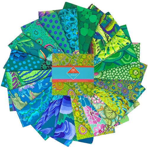 Precut Fabric Charm Pack Tidal Classics Plus by Kaffe Fassett for Free Spirit Fabrics - 5" Fabric Squares