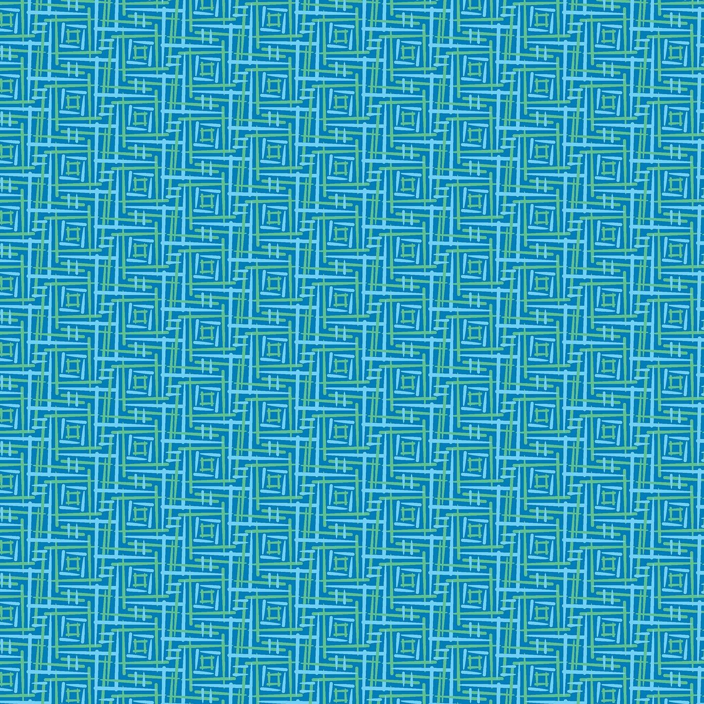 8 Fabric Fat Quarter Bundle - Green and Blue Transparency Collection by Modern Quilt Studio for Benartex Contempo